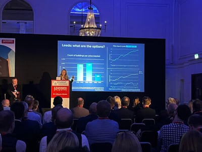 Tuely Robins, Director of Strategic Partnerships at StudentCrowd, delivering a talk at the LD Student Accommodation Conference 2024